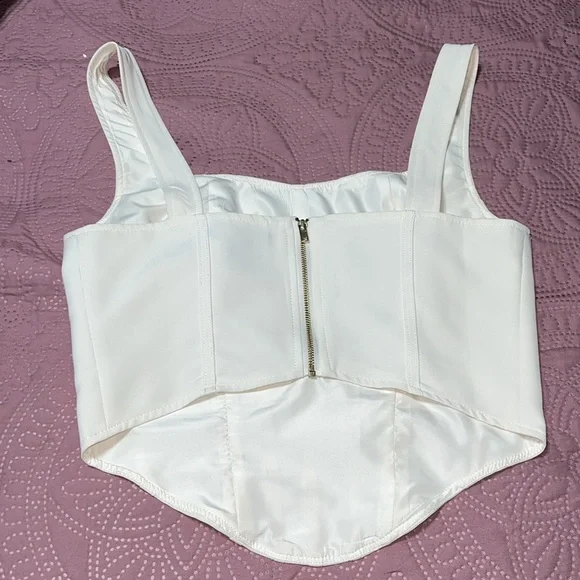 Sincerely Jules cream colored corset blouse - Picture 2 of 3